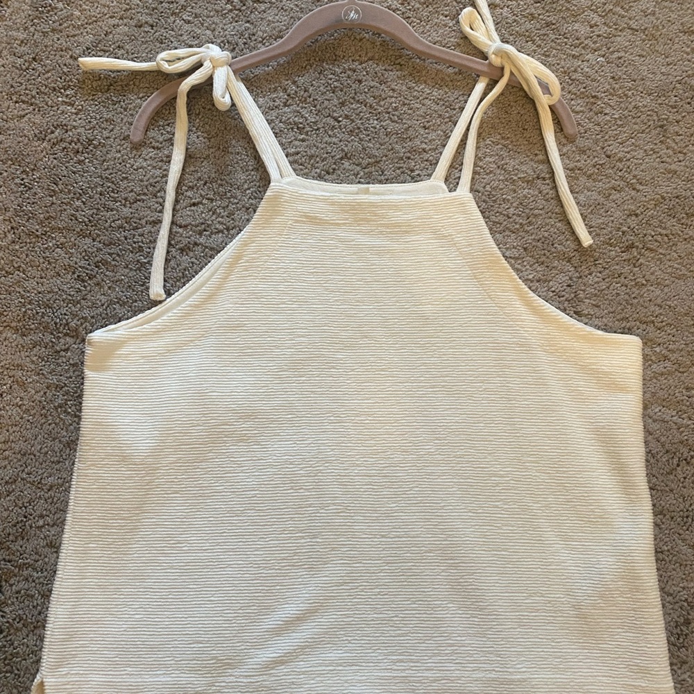Cream Sleeveless Women's Top